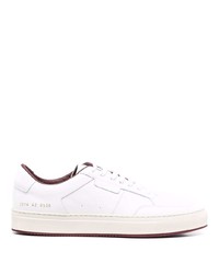 weiße Leder niedrige Sneakers von Common Projects