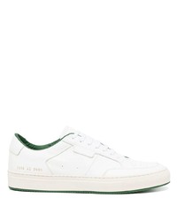 weiße Leder niedrige Sneakers von Common Projects