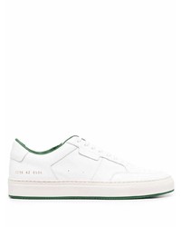 weiße Leder niedrige Sneakers von Common Projects