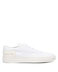 weiße Leder niedrige Sneakers von Common Projects