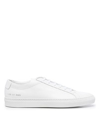 weiße Leder niedrige Sneakers von Common Projects