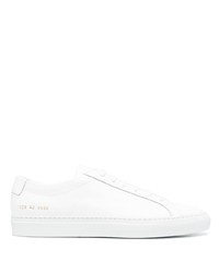 weiße Leder niedrige Sneakers von Common Projects