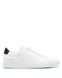 weiße Leder niedrige Sneakers von Common Projects