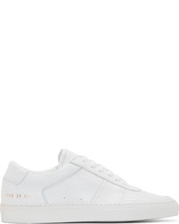 weiße Leder niedrige Sneakers von Common Projects