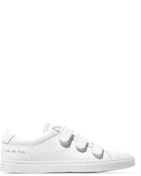 weiße Leder niedrige Sneakers von Common Projects