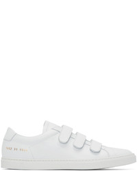 weiße Leder niedrige Sneakers von Common Projects