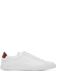 weiße Leder niedrige Sneakers von Common Projects