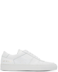 weiße Leder niedrige Sneakers von Common Projects