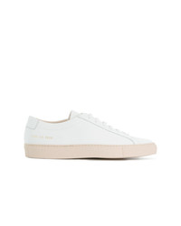 weiße Leder niedrige Sneakers von Common Projects