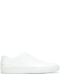 weiße Leder niedrige Sneakers von Common Projects