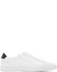 weiße Leder niedrige Sneakers von Common Projects