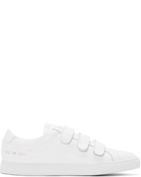 weiße Leder niedrige Sneakers von Common Projects