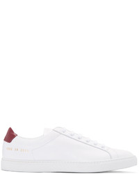 weiße Leder niedrige Sneakers von Common Projects