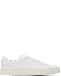 weiße Leder niedrige Sneakers von Common Projects