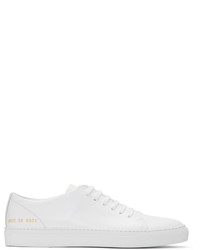 weiße Leder niedrige Sneakers von Common Projects