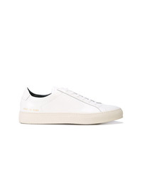 weiße Leder niedrige Sneakers von Common Projects