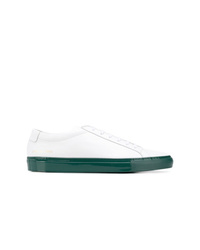 weiße Leder niedrige Sneakers von Common Projects