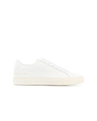 weiße Leder niedrige Sneakers von Common Projects