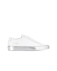 weiße Leder niedrige Sneakers von Common Projects