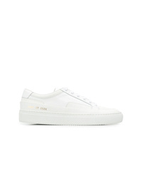 weiße Leder niedrige Sneakers von Common Projects