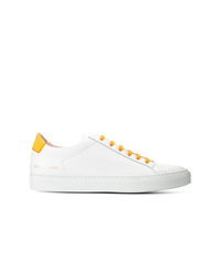 weiße Leder niedrige Sneakers von Common Projects