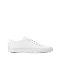 weiße Leder niedrige Sneakers von Common Projects