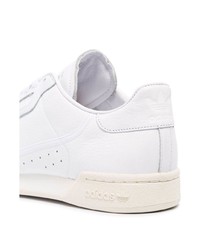 weiße Leder niedrige Sneakers von adidas