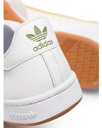 weiße Leder niedrige Sneakers von adidas