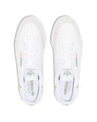 weiße Leder niedrige Sneakers von adidas