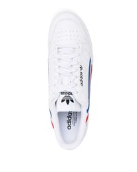 weiße Leder niedrige Sneakers von adidas