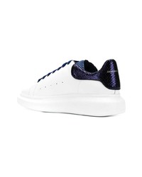 weiße Leder niedrige Sneakers von Alexander McQueen