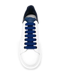 weiße Leder niedrige Sneakers von Alexander McQueen