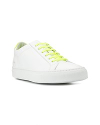 weiße Leder niedrige Sneakers von Common Projects