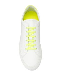 weiße Leder niedrige Sneakers von Common Projects