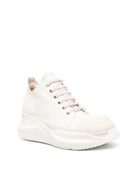 weiße Leder niedrige Sneakers von Rick Owens DRKSHDW