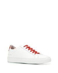 weiße Leder niedrige Sneakers von Common Projects