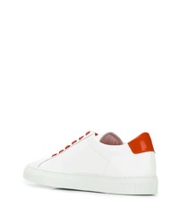 weiße Leder niedrige Sneakers von Common Projects