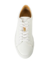 weiße Leder niedrige Sneakers von Buscemi