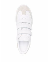 weiße Leder niedrige Sneakers von Isabel Marant