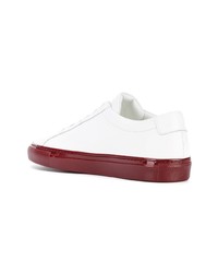 weiße Leder niedrige Sneakers von Common Projects