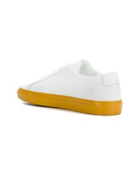 weiße Leder niedrige Sneakers von Common Projects