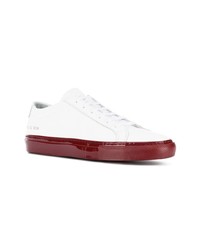 weiße Leder niedrige Sneakers von Common Projects