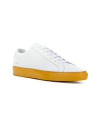 weiße Leder niedrige Sneakers von Common Projects