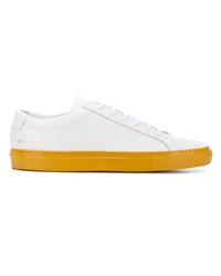 weiße Leder niedrige Sneakers von Common Projects