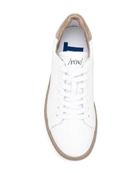 weiße Leder niedrige Sneakers von Rov