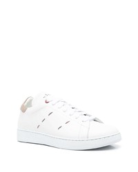 weiße Leder niedrige Sneakers von Kiton