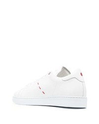 weiße Leder niedrige Sneakers von Kiton