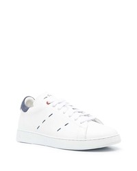 weiße Leder niedrige Sneakers von Kiton