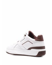 weiße Leder niedrige Sneakers von Just Don