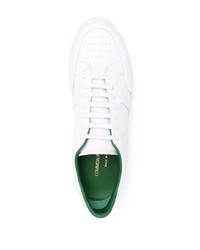 weiße Leder niedrige Sneakers von Common Projects